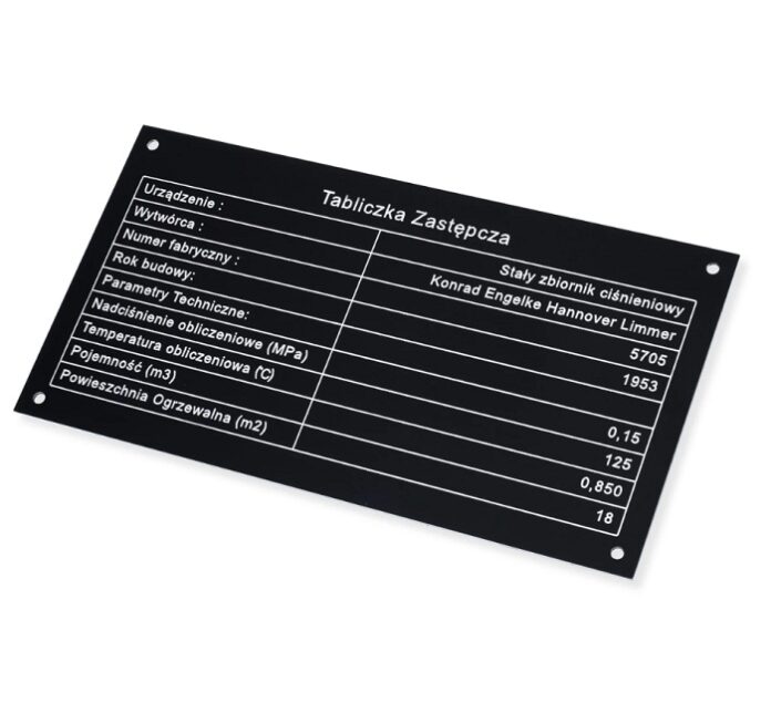 Tabliczki znamionowe